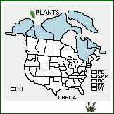 Distribution of Carex holostoma Drejer. . 