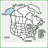 Distribution of Carex raymondii Calder. . 