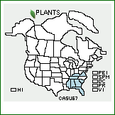 Distribution of Carex superata Naczi, Reznicek & B.A. Ford. . 