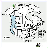 Distribution of Carex unilateralis Mack.. . 