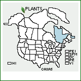 Distribution of Carex ×xanthocarpa Degland ex Loiseleur [flava × hostiana]. . 