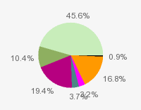 Pie chart: in table form below