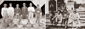 Oyster and sawmill workers in late 1800s.