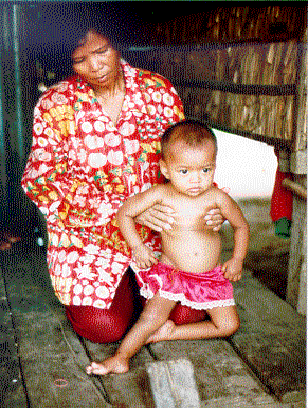 woman holding baby