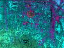 Radar Image with Color as Height, Hariharalaya, Cambodia