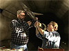 Technicians in a Langley wind tunnel