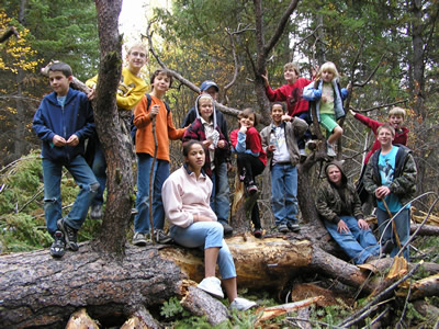 Picture of children from the Swan Ecosystem Center in Montana