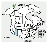 Distribution of Astragalus ampullarius S. Watson. . 