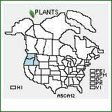 Distribution of Astragalus caricinus (M.E. Jones) Barneby. . 