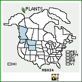 Distribution of Astragalus microcystis A. Gray. . 