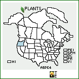 Distribution of Astragalus peckii Piper. . 