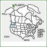 Distribution of Astragalus tweedyi Canby. . 