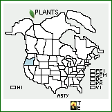 Distribution of Astragalus tyghensis M. Peck. . 