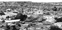 Sojourner Rover Leaving the Rock Garden - Left Eye
