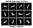 NEAR Approach to Eros - 12 panel rotation sequence