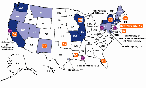 Environmental Public Health Tracking Projects Map