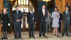 During her travel to Russia with the President, Secretary Rice and members of the Quartet for Middle East Peace held a press conference. 