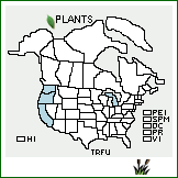 Distribution of Trifolium fucatum Lindl.. . 