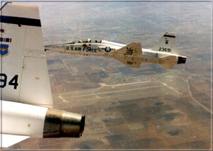 Image of T-38 Talon Trainers over the old Reese Air Force Base