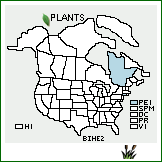 Distribution of Bidens heterodoxa (Fernald) Fernald & H. St. John. . 