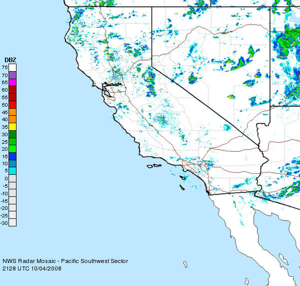 Pacific Southwest sector loop - click image for the local radar loop
