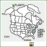 Distribution of Parthenium integrifolium L. var. mabryanum Mears. . 