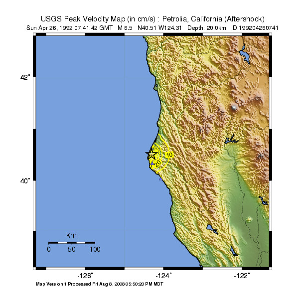 Peak Ground Velocity Image