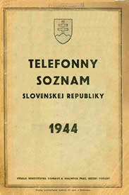 Cover of Telefonny soznam Slovenskej Republiky, 1944