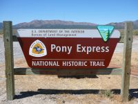 Pony Express trail sign