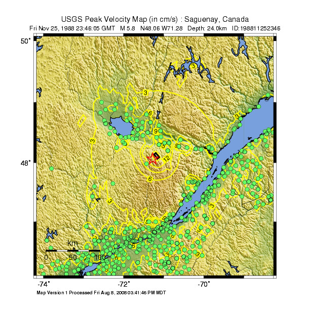 Peak Ground Velocity Image