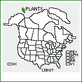 Distribution of Liatris ×boykinii Torr. & A. Gray (pro sp.) [elegans × tenuifolia]. . 