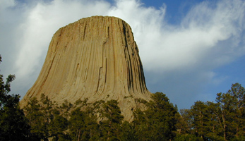 West face of Devils Tower.