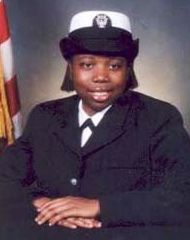 Image of a young lady in her naval uniform