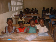 Image of a children sitting at tables