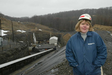 Image of a a female miner