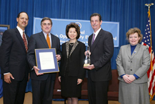 Image of secretary chao hosting an awards ceremony