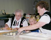 Tabor Czech Days participants making kolaces.