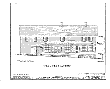 Ackerson-Demarest Trading Post, Front elevation 