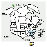 Distribution of Helianthus glaucophyllus D.M. Sm.. . 