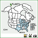 Distribution of Helianthus occidentalis Riddell. . Image Available. 