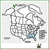 Distribution of Helianthus radula (Pursh) Torr. & A. Gray. . 