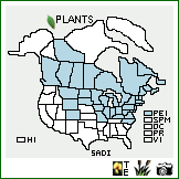 Distribution of Salix discolor Muhl.. . Image Available. 