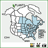 Distribution of Salix eriocephala Michx.. . Image Available. 