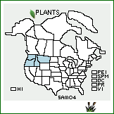 Distribution of Salix monochroma C.R. Ball. . 