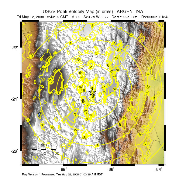 Peak Ground Velocity Image