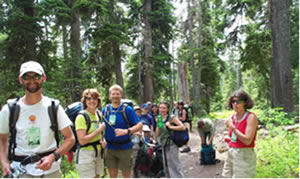 Mountain stewards enjoying a training day in the Mt. Baker National Recreation Area.