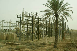 Electrical distribution facility that is part of the Baghdad Electric Authority.  Getting power restored in Iraq has been one of the first goals of USAID.