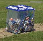 collapsible recycling bins used at special events