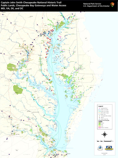 Smith Trail map with Gateways, marinas and more.