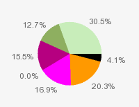 Pie chart: in table form below